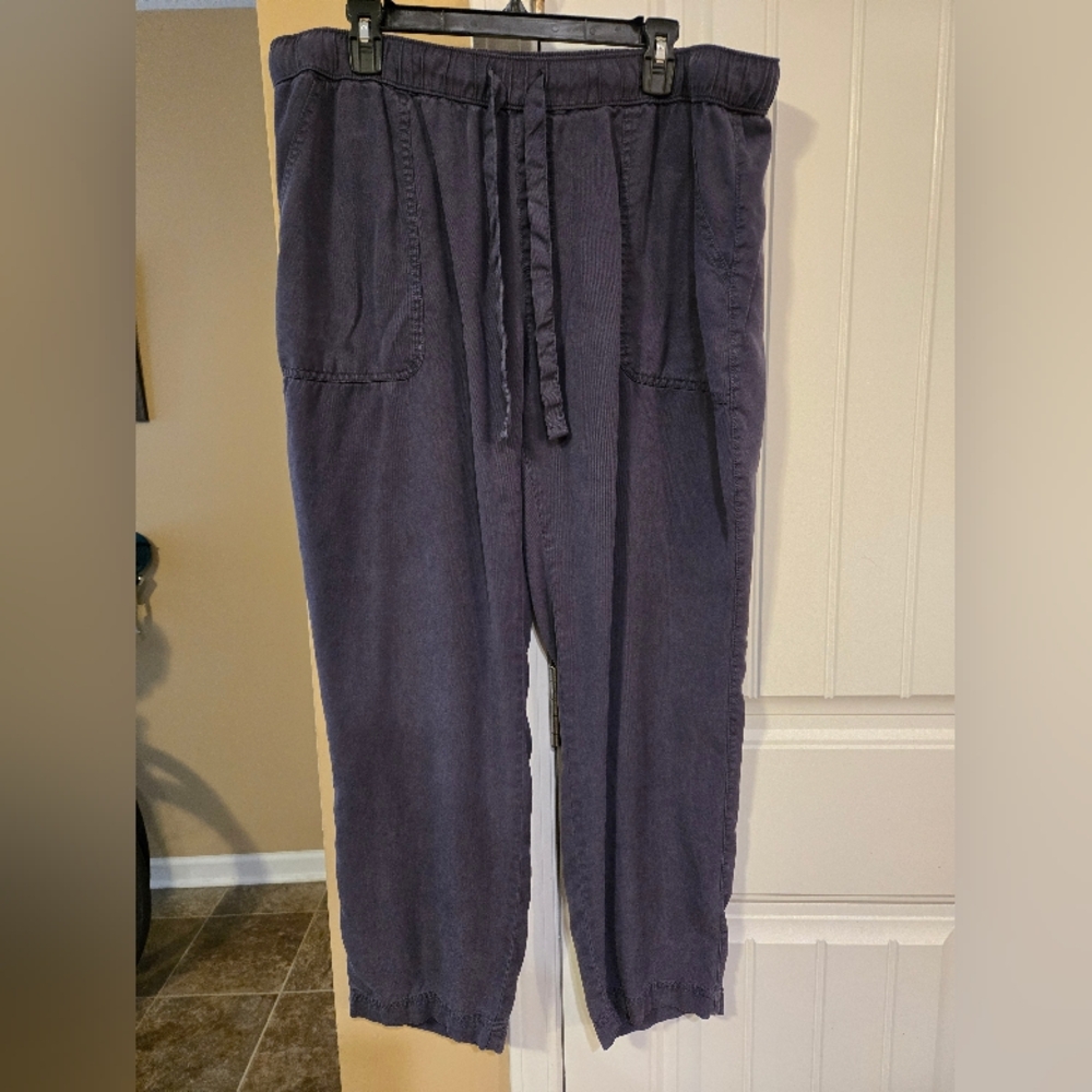 Jones New York Casual Navy Drawstring Pants Sz 1X